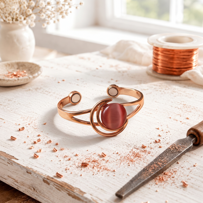 Bracelet en Cuivre Rose Hearth
