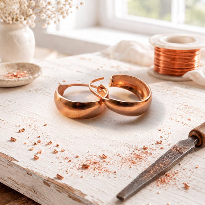 Boucles d'oreilles en cuivre Burls