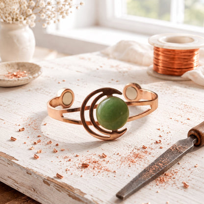 Bracelet en Cuivre Vert Lunara