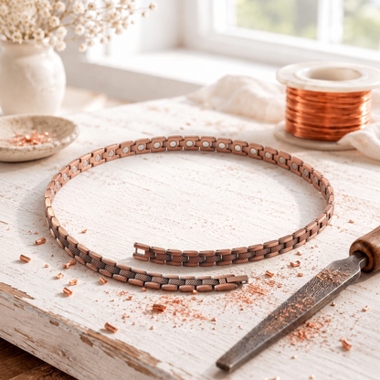 Collier en cuivre martelé